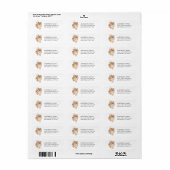 Cute Pomeranian Dog Return Address Label 