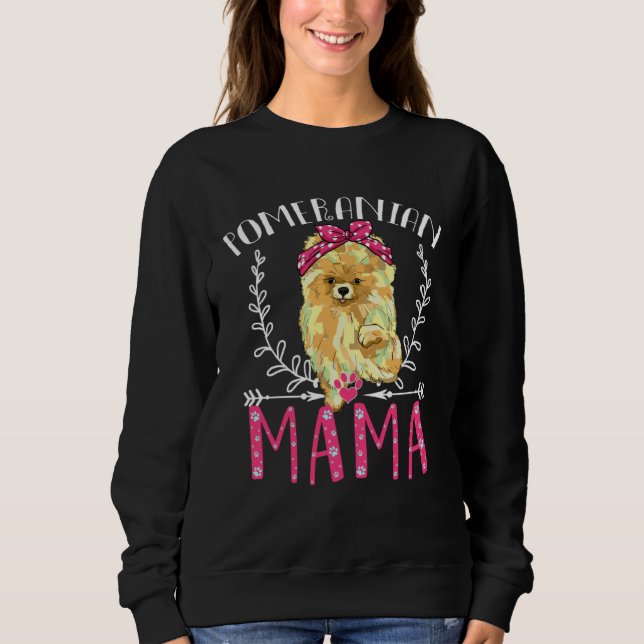 Cute Pomeranian  Pomeranian Mama  Womens Sweatshirt (Front)