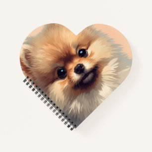 Cute Pomeranian Puppy Spiral Notebook & Planner