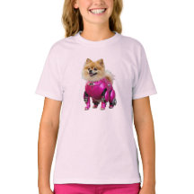 Cute Pomeranian Robot Kid's T-Shirt