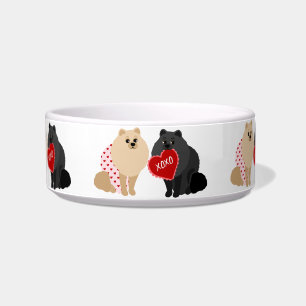 Cute Pomeranian Valentine XOXO Bowl