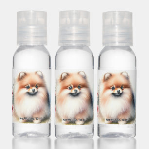 Cute Pomeranian watercolor illustration Hand Sanitizer
