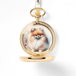Cute Pomeranian watercolor illustration Watch