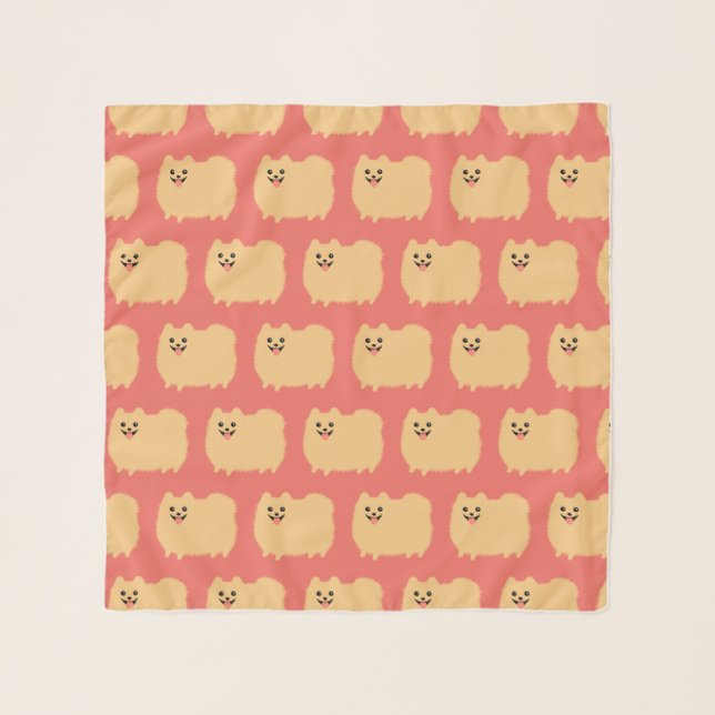 Cute Pomeranians Pattern | Pom Lover's Scarf (Front)