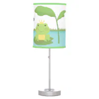 Cute Pond Frog Prince Boys Room Decor Table Lamp