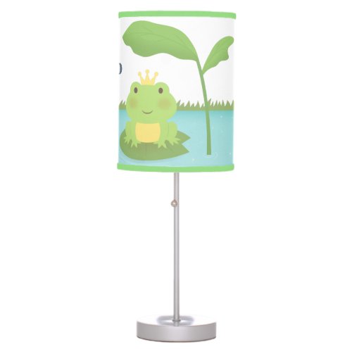 Cute Pond Frog Prince Boys Room Decor Table Lamp