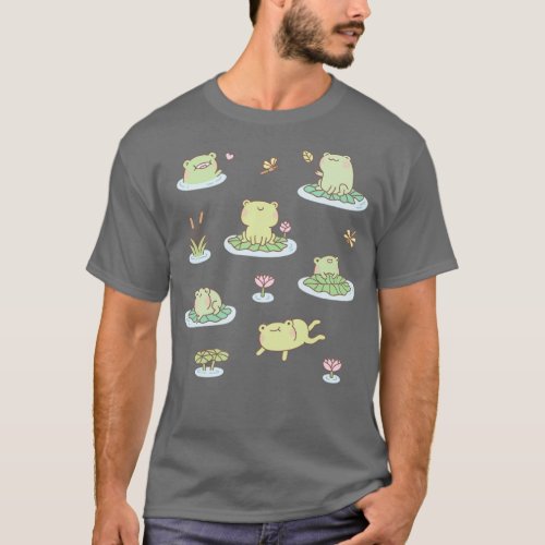 Cute Pond Frogs and Dragonflies Collection  T_Shirt