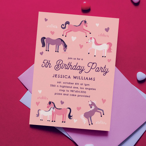 Cute Ponies Invitation