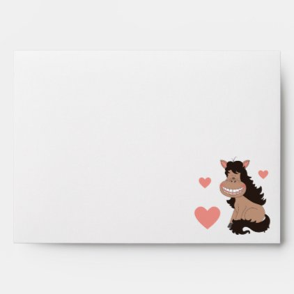 Cute Pony Cartoon Envelope