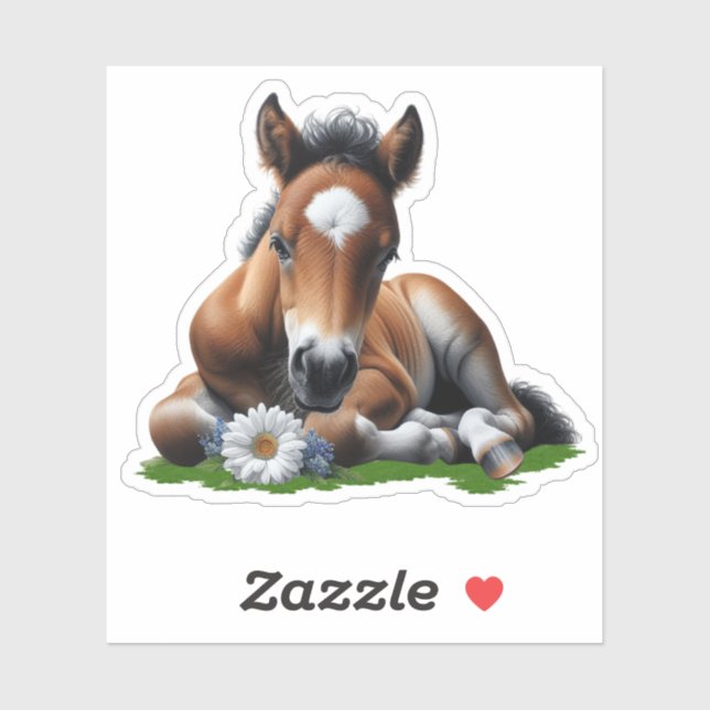 Cute Pony Foal Sticker (Sheet)