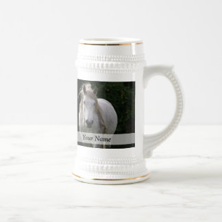 Cute pony photograph beer stein