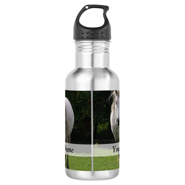 Cute pony photograph water bottle (Front)