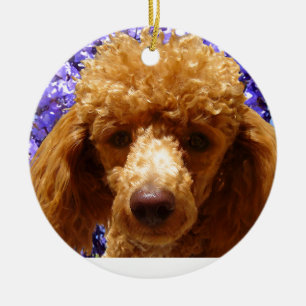 Cute Poodle Ceramic Ornament