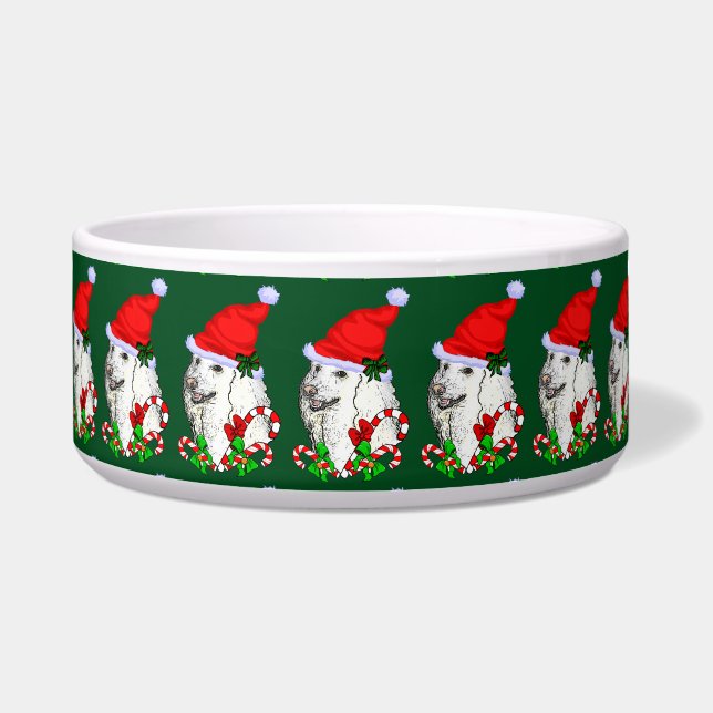 Cute Poodle Christmas    Bowl (Front)