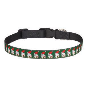 Cute Poodle Christmas   Pet Collar