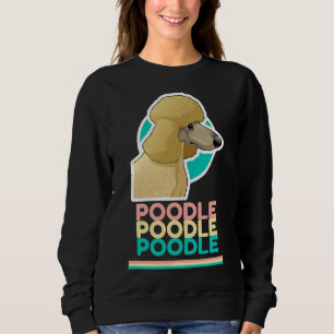 Cute Poodle Design Sweatshirt