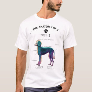 Cute Poodle Dog Anatomy - gift Dog lovers dad mom T-Shirt