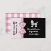 Cute Poodle Dog Groomer Business Card (Front/Back)