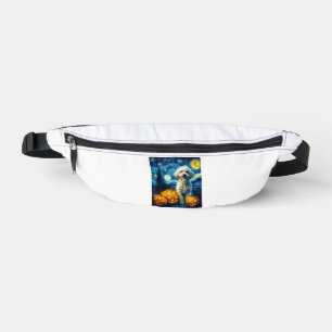 Cute Poodle Dog Halloween Jack O Lantern Pumpkin F Fanny Pack