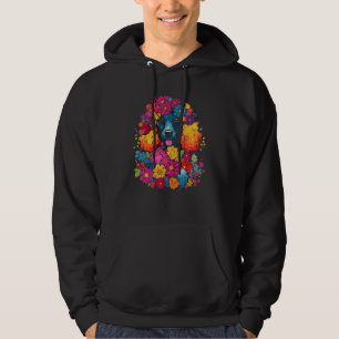 Cute Poodle Flower Bouquet Hoodie