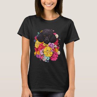 Cute Poodle Flower Bouquet T T-Shirt