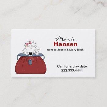 Cute Poodle In A Purse Mommy Card by Hannahscloset at Zazzle