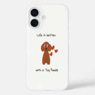 Cute Poodle iPhone 16 case