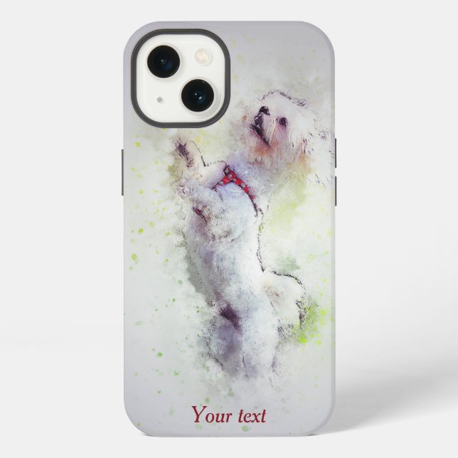 Cute poodle  iphone case (Back)