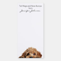 Cute Poodle Magnetic Notepad