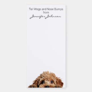 Cute Poodle Magnetic Notepad
