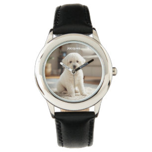 Cute Poodle Personalized Kid's Watch
