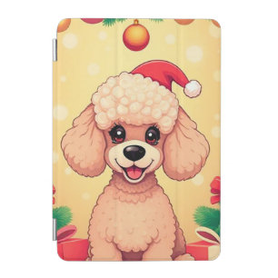 Cute Poodle Puppy in Christmas Scene with Gifts iPad Mini Cover