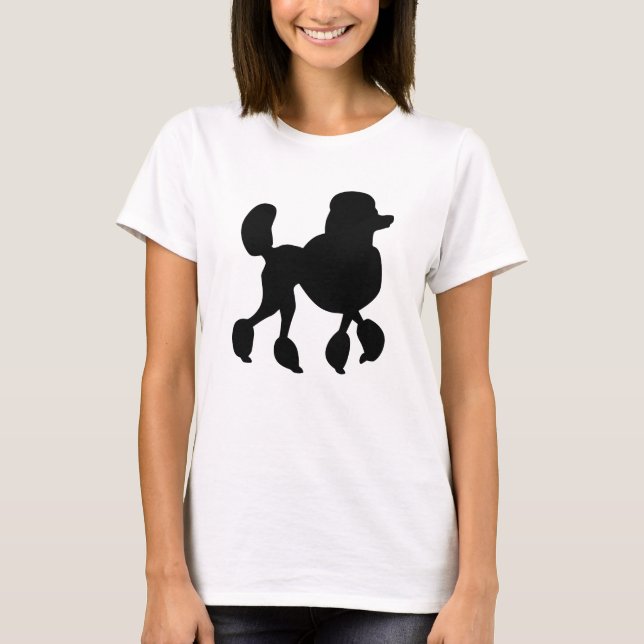 Cute Poodle Silhouette  T-Shirt (Front)