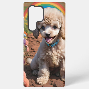 Cute Poodle with a Rainbow Samsung Galaxy S22 Ultra Case