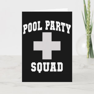 Cute Pool Party Squad Dad Cruise Swim Scuba Surfin Card