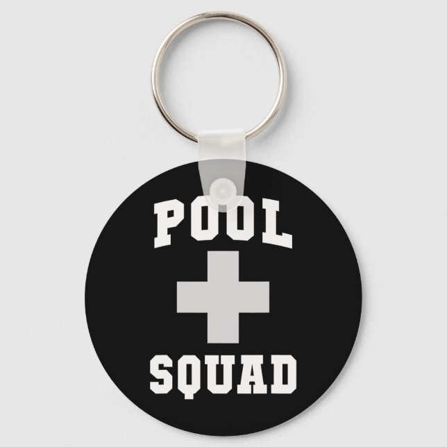 Cute Pool Squad Rescuer Dispatch Lifeguards Swim C Keychain (Front)