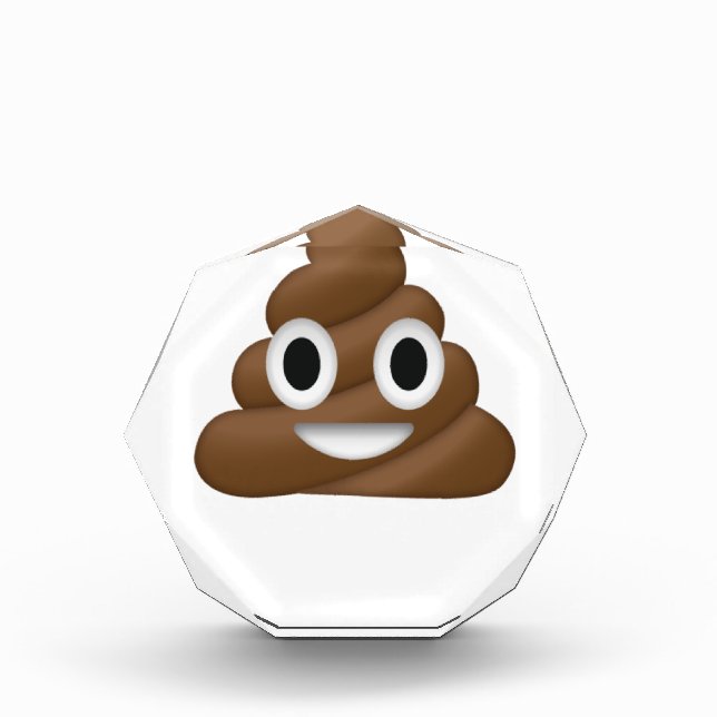 Cute Poop Emoji Acrylic Award (Front)