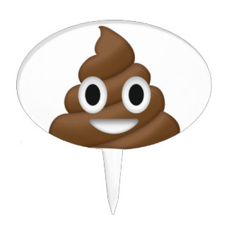 Cute Poop Emoji Cake Topper