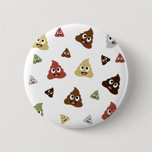 Cute Poop emoji funny gift ideas Button