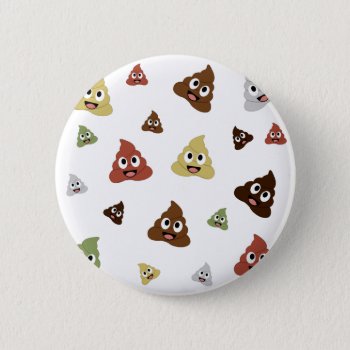Cute Poop Emoji Funny Gift Ideas Button by ShawlinMohd at Zazzle
