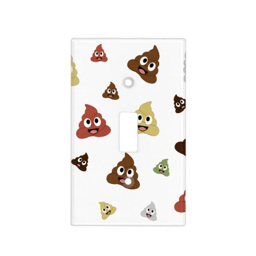 Cute Poop emoji funny gift ideas Light Switch Cover