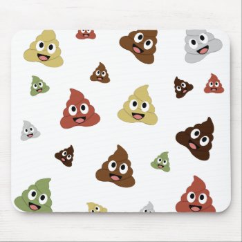 Cute Poop Emoji Funny Gift Ideas Mouse Pad by ShawlinMohd at Zazzle