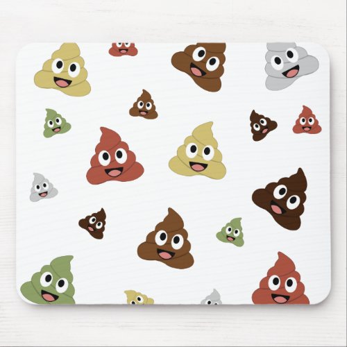 Cute Poop emoji funny gift ideas Mouse Pad