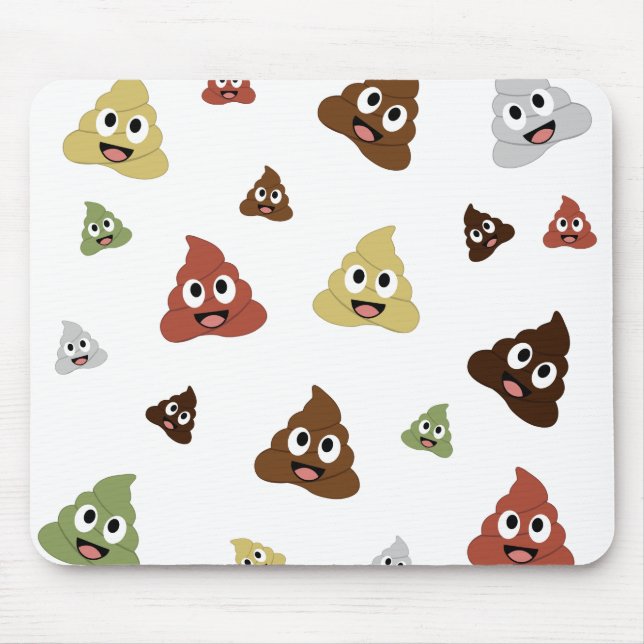 Cute Poop emoji funny gift ideas Mouse Pad (Front)