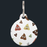 Cute Poop emoji funny gift ideas Pet ID Tag<br><div class="desc">Cute Poop emoji funny gift ideas</div>