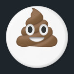 Cute Poop Emoji Magnet<br><div class="desc">This cute and poop emoji has been printed on an extra soft 100% cotton t-shirt.</div>