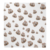 Cute Poop Emoji Pattern Bandana