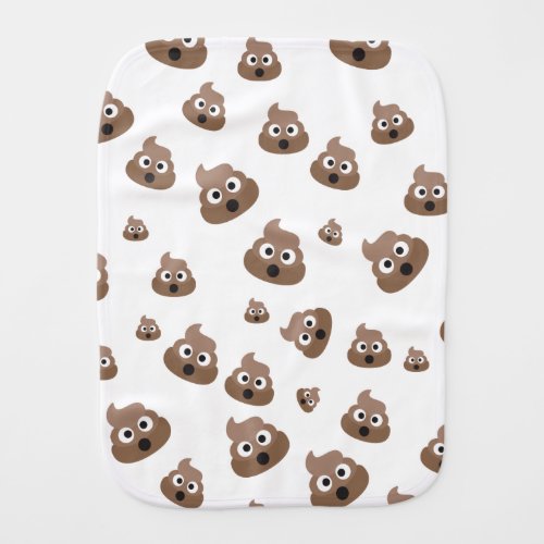 Cute Poop Emoji Pattern Burp Cloth