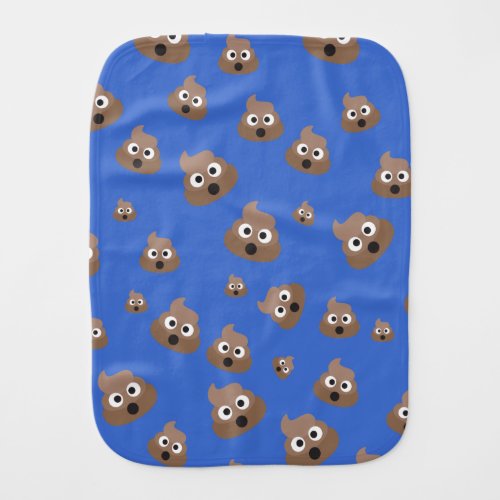 Cute Poop Emoji Pattern Burp Cloth