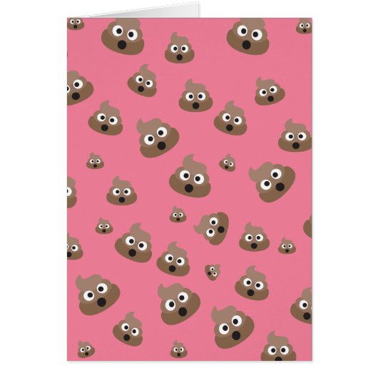 Cute Poop Emoji Pattern Cards (Front)